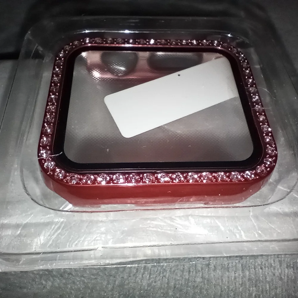 New Red Bling Apple Smartwatch Case